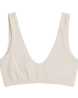 proclaim natural undyed unbleached organic cotton everyday bralette scoop style made in la on white background