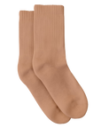 caramel maya nude crew organic pima cotton socks made in peru