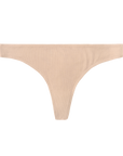 ribbed tencel thong in ada nude, a warm beige tone