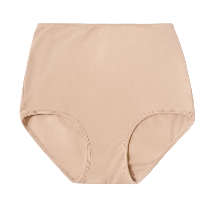 high rise ada beige underwear flat lay