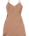 Cupro slip dress in Maya Nude