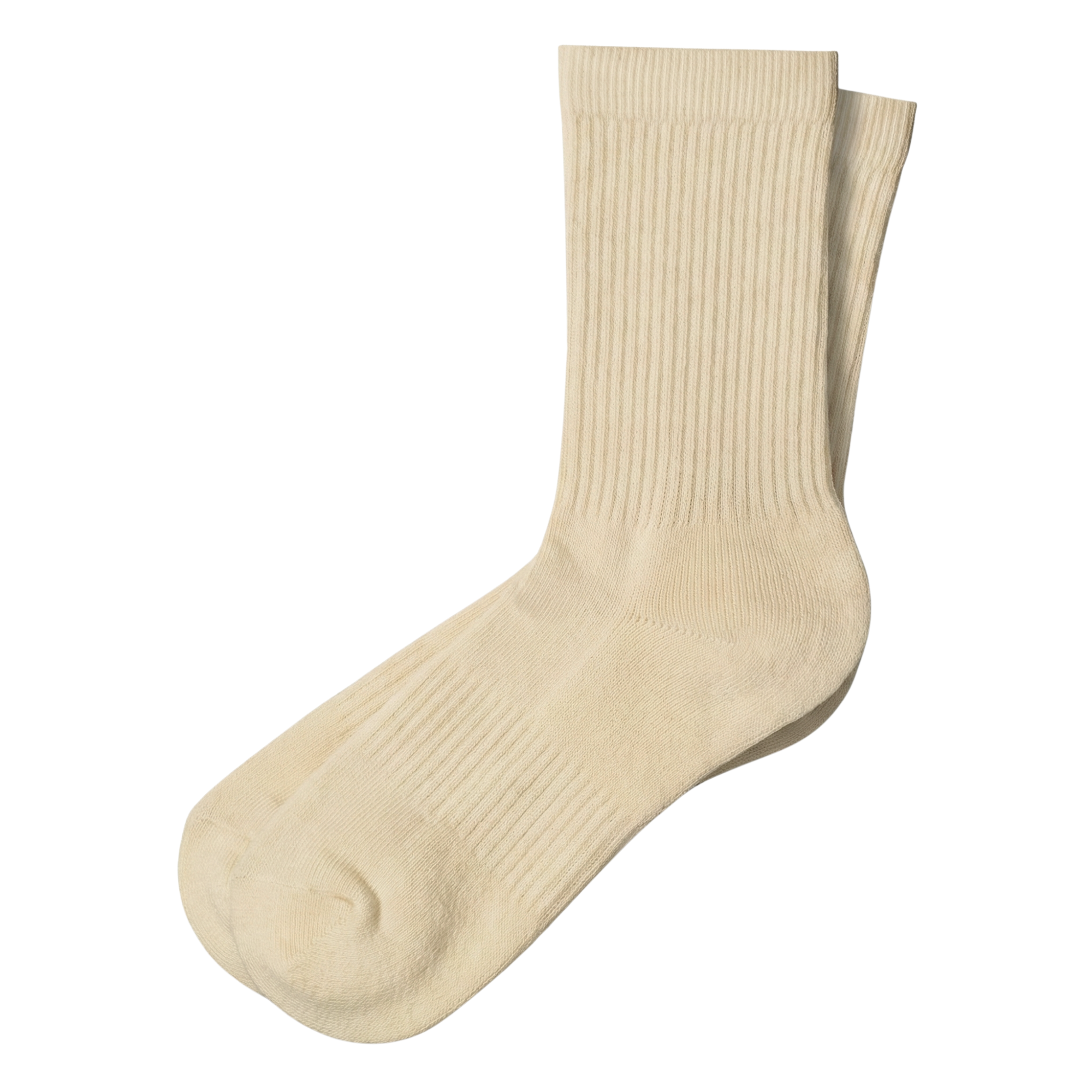 organic cotton crew sock in natural made in usa