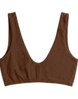proclaim ella nude deep nude everyday bralette scoop style in organic cotton made in la