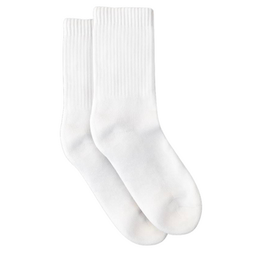 white crew organic pima cotton socks made in peru 