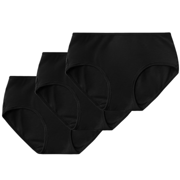 3 pack of mid-rise brief in black