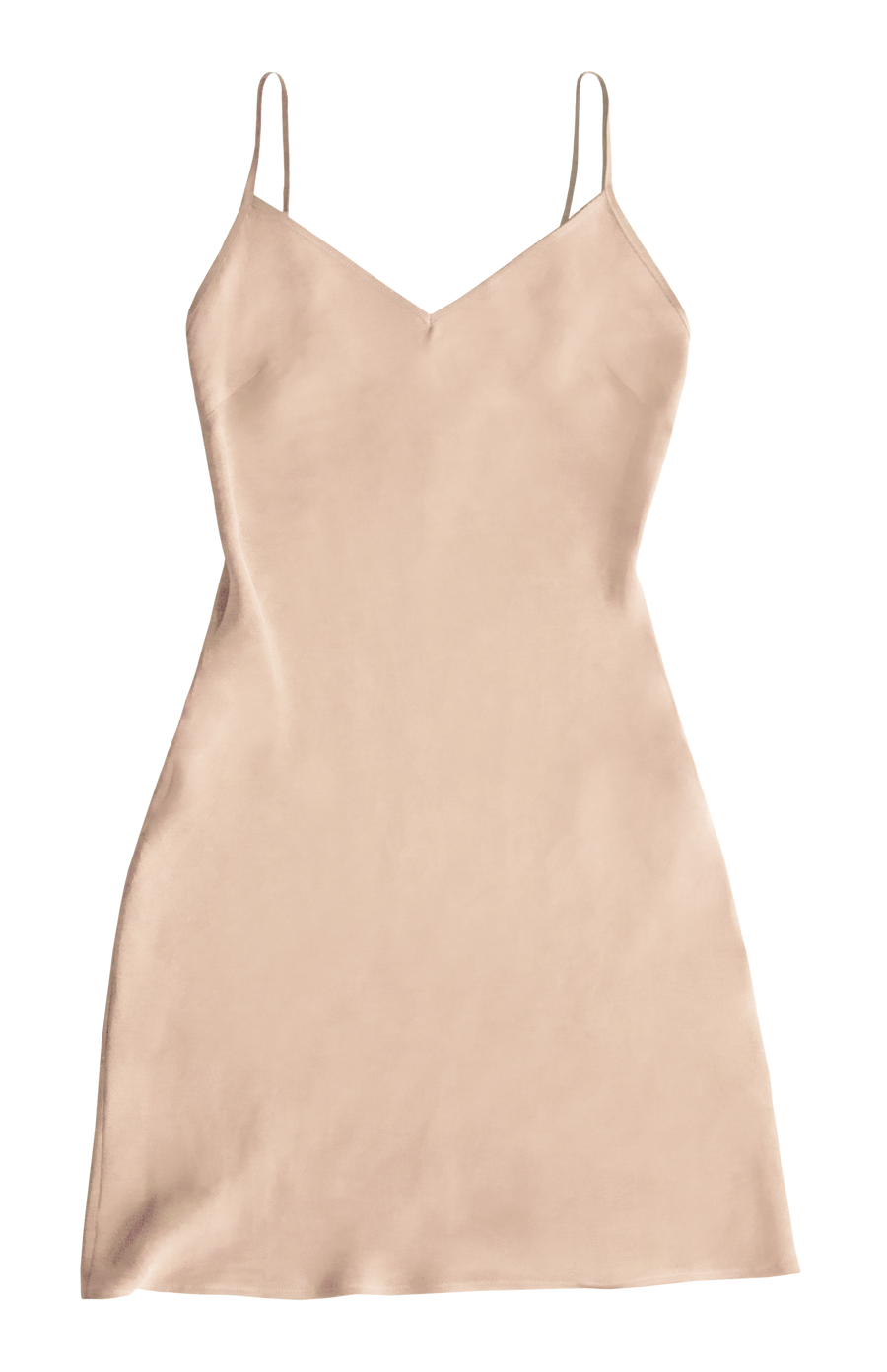 Cupro slip dress in Ada Nude