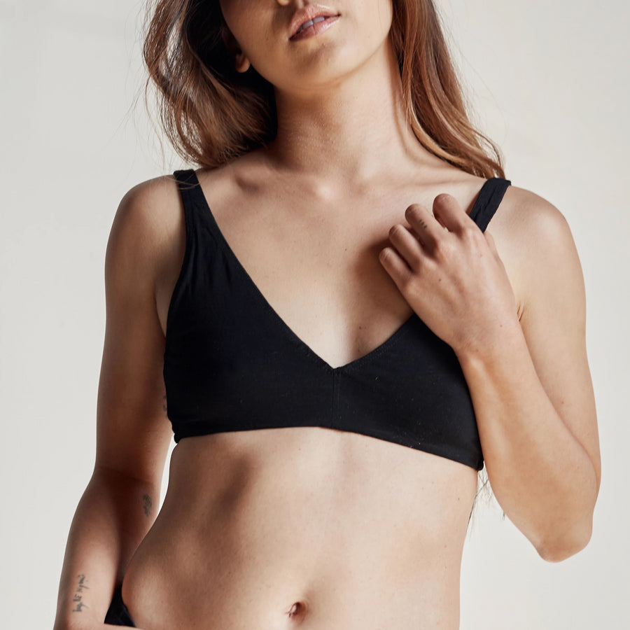 black proclaim ethical sustainable underwear fashion tencel bra made in los angeles sizes s m l xl x2 x3